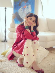 Hearts Red (Stitched 2 Pcs)